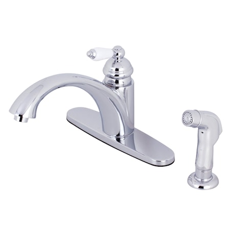 Kingston Brass KS6571PLSP Single-Handle Kitchen Faucet, Polished Chrome KS6571PLSP